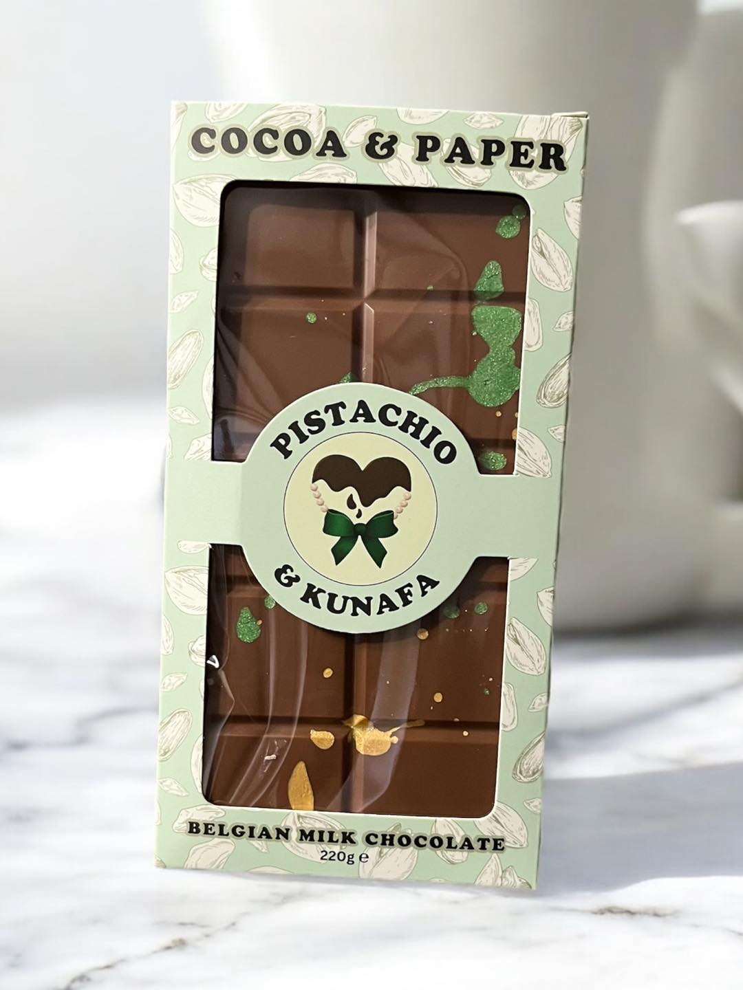 ONLY 20 AVAILABLE 15% Pistachio & Kunafa Belgian Milk Viral Chocolate Bar