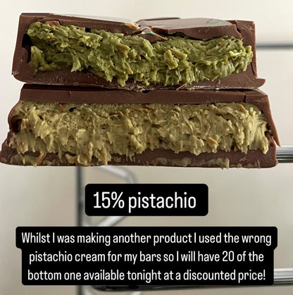 ONLY 20 AVAILABLE 15% Pistachio & Kunafa Belgian Milk Viral Chocolate Bar