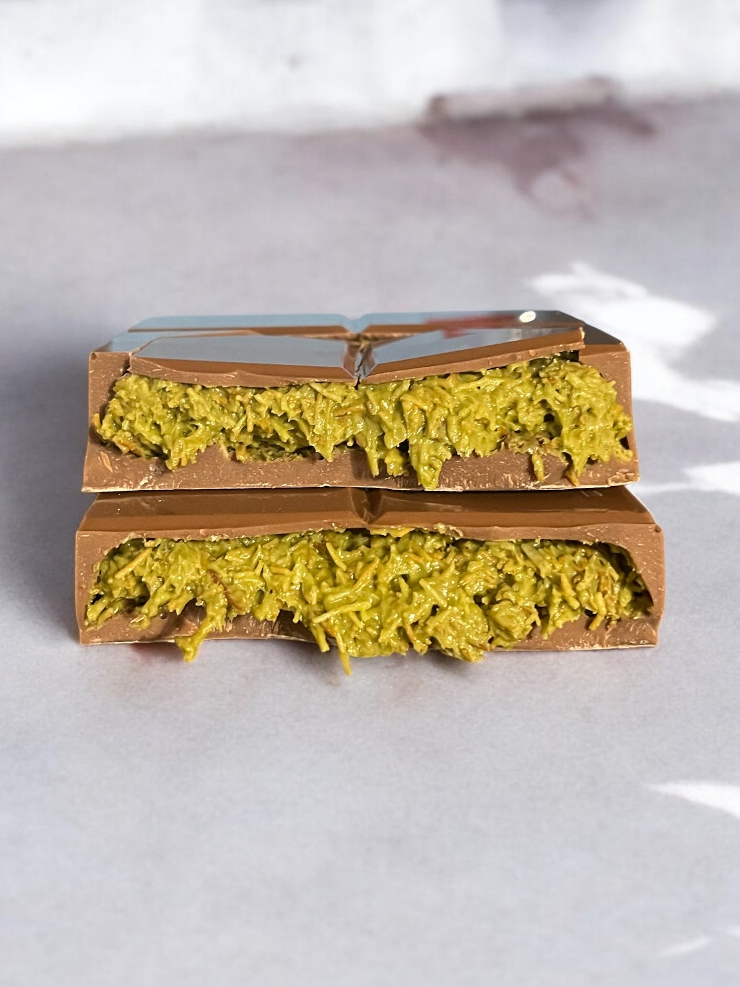 Pistachio & Kunafa Belgian Milk Dubai Inspired Viral Chocolate Bar